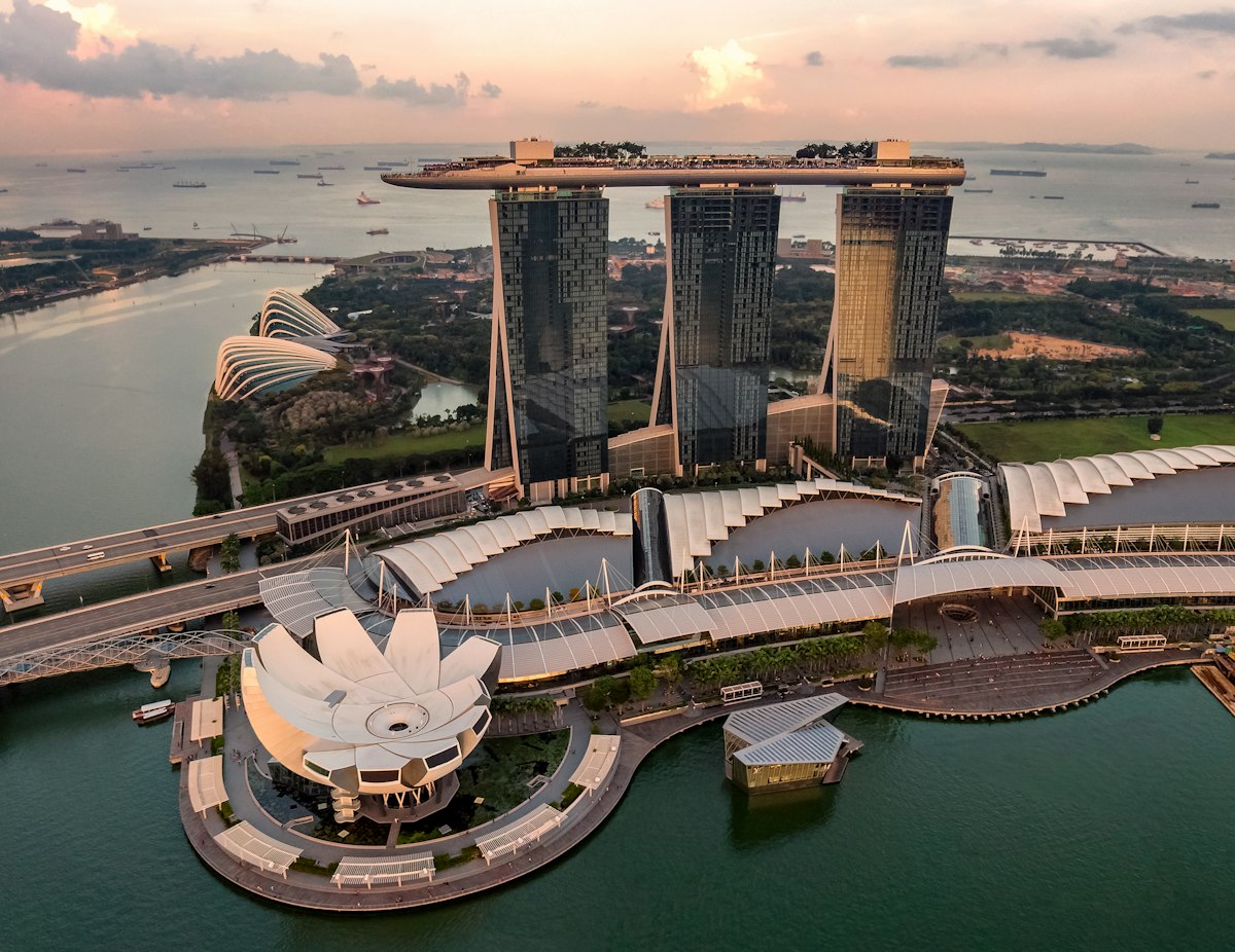 Marina Bay and the Singapore skyline